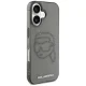 Чехол Karl Lagerfeld IML Rhinestones Karl Head для iPhone 16, черный