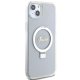 Прозрачный чехол Guess Ring Stand Script Glitter MagSafe для iPhone 15 Plus / 14 Plus