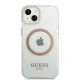 Guess Metal Outline MagSafe vāciņš iPhone 13 - caurspīdīgs ar zelta detaļām