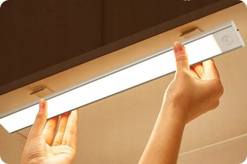 Virtuves Darbvirsmas un Kāpņu Apgaismojums LED Lampa ar Kustības Sensoru - 50cm, Balts | Kitchen Lamp with Motion...