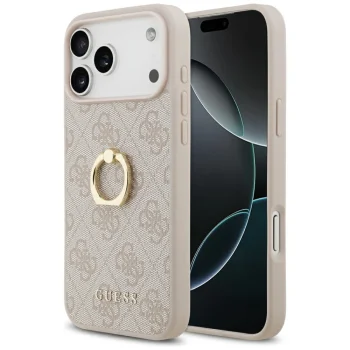 Чехол Guess 4G Ring Stand для iPhone 17 Pro Max, Розовый