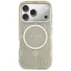 Чехол Guess IML Peony Dot MagSafe для iPhone 17 Pro, бежевый
