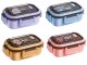 Lunch Box with Compartments and Cutlery, 21x14.5x8 cm (Color Mix)