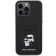 Karl Lagerfeld Saffiano Cardslot vāciņš iPhone 15 Pro Max, melns