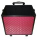 Profesionāls 3-in-1 kosmētikas koferis uz riteņiem 61x36x25 cm, melns ar rozā