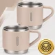 Stainless Steel Thermos Set 500 ml with 3 Cups, Pink