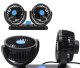 Dual Car Fan USB, Black