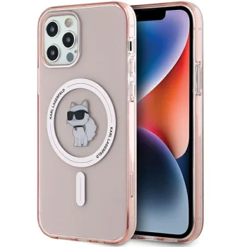 Чехол Karl Lagerfeld для iPhone 12 / 12 Pro IML Choupette MagSafe, розовый