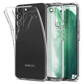 Samsung Galaxy S22+ Plus 5G (SM-S906) Spigen Liquid Crystal TPU Case Cover, Transparent | Telefona Macņš Vāciņš...