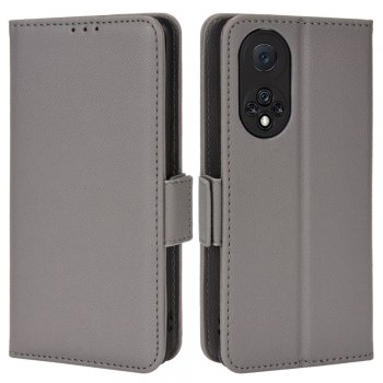 Huawei Nova 9 (NAM-AL00, NAM-LX9) Folio Flip Litchi Texture Protective Cover Book Case, Grey | Telefona Vāciņš...
