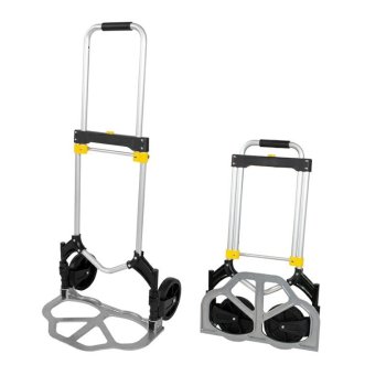 Folding warehouse trolley with aluminum platform, 90 kg load capacity
