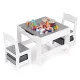 Детский столик и 2 стула ECOTOYS с меловой доской и ящиками ZKC-1A