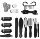 Rechargeable Electric Foot File Callus Remover with LCD Display, Black