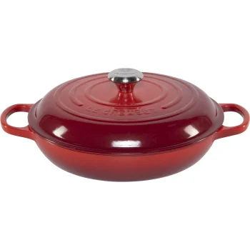 Le Creuset Gourmet madal malmpott kaanega, 30 cm, kirsipunane