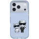 Чехол Karl Lagerfeld IML Karl&Choupette Bodies MagSafe для iPhone 17/18 Pro Max, голубой
