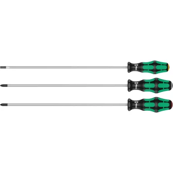 Wera 335/350/355/3 Kraftform Plus Screwdriver Set, 300 mm Blades, 3-Piece