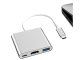 3-в-1 USB-C хаб с HDMI 4K и USB 3.0, белый и серебристый
