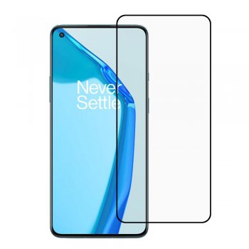 5D Aizsargstikls OnePlus 9R, Melns Pilna Pārklājuma (Tempered Glass)