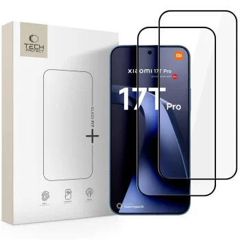 Tech-Protect Glass Fit+ aizsargstikls 2 gab. Xiaomi 17T Pro, melns