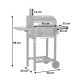 Berdsen BBQChef BD-892 Charcoal Grill, Anthracite