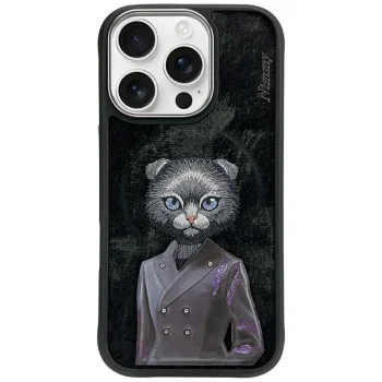 Nimmy Fashion Cute Pet MagSafe vāciņš iPhone 16 Pro, melns