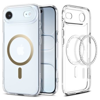 Чехол Spigen Ultra Hybrid Mag Magsafe для iPhone 17 / 17 Air, прозрачный/золотой
