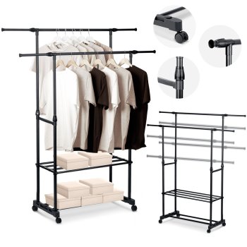 Massido 686200 standing clothes rack, black