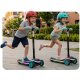 Kids 3-Wheel Balance Scooter with LED Wheels Ricokids Leddi, Black-Turquoise