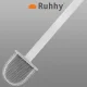 Silicone Toilet Brush and Holder Set Ruhhy 19362, White/Grey