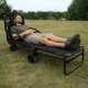 Складная грузовая тележка Luaro 2в1 с функцией шезлонга, черная