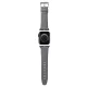 Karl Lagerfeld Saffiano Monogram siksniņa Apple Watch 42/44/45/49 mm - sudraba krāsā | strap for 42/44/45/49mm silver