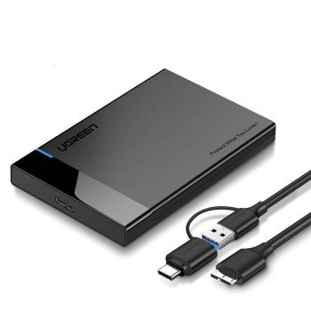 UGREEN US221 SATA External Drive Enclosure HDD 2,5", USB 3.0 + USB-C to micro USB 3.0