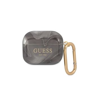 Guess GUA3UNMK AirPods 3 cover black/black Marble Collection
