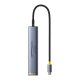 Хаб 7w1 Baseus UltraJoy USB-C to HDMI +2xUSB3.0+PD+SD/TF+3.5mm (серый)