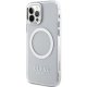 Guess iPhone 12 / 12 Pro Case Metal Outline MagSafe, Silver