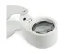 Folding Pocket Jeweler Loupe Magnifier 40x with 2 LED, 25 mm, Silver