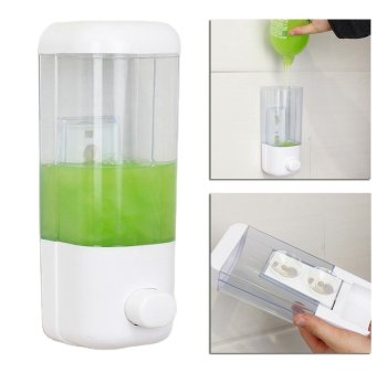 Sienas šķidro ziepju un trauku mazgāšanas līdzekļa dozators, 500 ml, balts