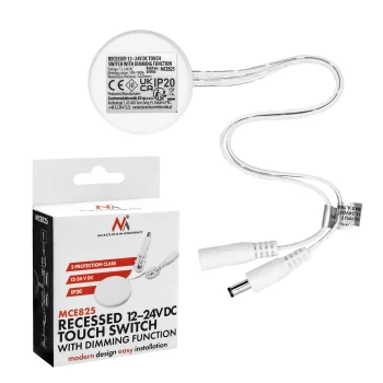 Iebūvējams skārienjutīgs slēdzis Maclean MCE825, 40 mm, 12-24V DC, 48/96W