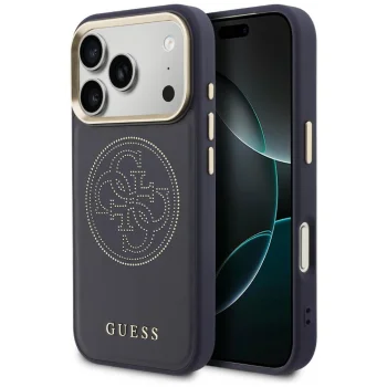 Чехол Guess Perforated 4G MagSafe для iPhone 17 Pro Max, синий