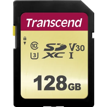 Transcend SDXC 500S 128GB atmiņas karte, Class 10 UHS-I U3 V30