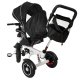 Bērnu Trīsritenis Ratiņi Tricikls TRIKE FIX V3, Melns | Kids Baby Trolley Bike Tricycle Stroller Buggy