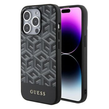 Guess GCube Stripes MagSafe futrālis iPhone 15 Pro - melns | case for black