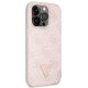 Guess iPhone 15 Pro vāciņš Crossbody 4G Metal Logo, rozā