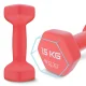 4FIZJO Vinyl Coated Cast Iron Dumbbells Classic 2 x 1.5 kg, Red