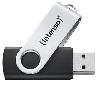 USB zibatmiņa Intenso Office Line 64 GB USB 3.2, sudraba/melna