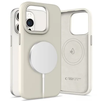 Tech-Protect Silicone PUz MagSafe apvalks iPhone 15 Pro Max - bēšs | case for beige