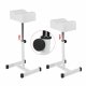 Pedicure Footrest Adjustable Ergonomic Salon Stool, White