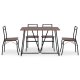 Dining Table Set for 4 ModernHome PARIS 5 Piece Kitchen Table and Chairs