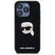 Чехол Karl Lagerfeld Silicone Karl Head Print MagSafe для iPhone 15 Pro, черный