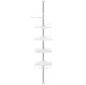 Teleskopiskais Vannas Istabas Dušas Stūra Plaukts, Balts | Telescopic Adjustable Corner Shower Bathroom Shelf